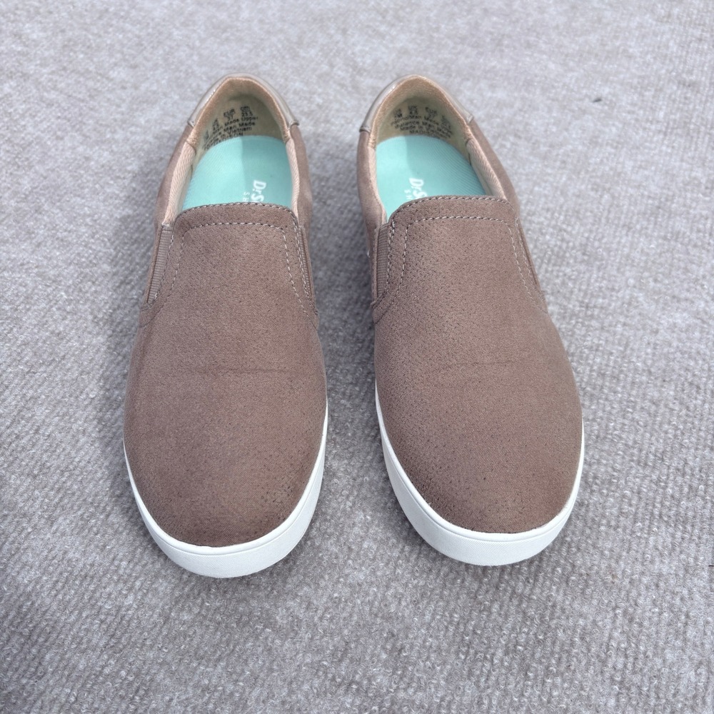 Dr. Scholls Madison Slip On Comfort Sneakers Womens 7M Taupe Microsuede